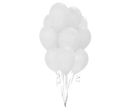 BALONY LATEKSOWE BIAŁE 25 CM 10 SZT 