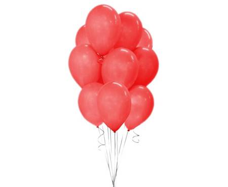 BALONY LATEKSOWE CZERWONE 25 CM 10 SZT 