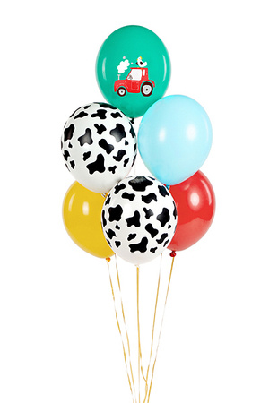 BALONY LATEKSOWE FARMA 30 CM 6 SZTUK