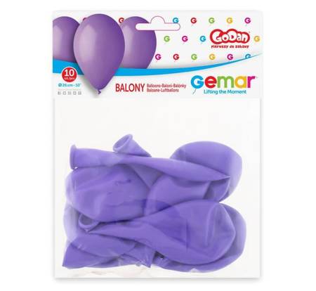 BALONY LATEKSOWE FIOLETOWE 25 CM 10 SZT 