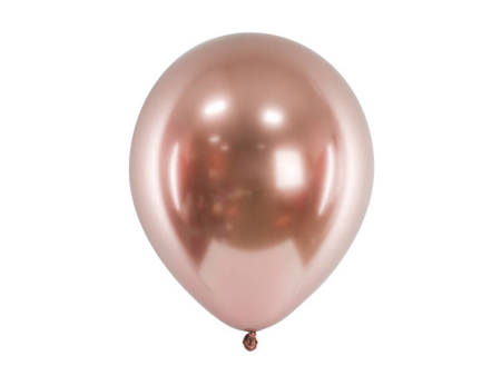 BALONY LATEKSOWE GLOSSY RÓŻOWE ZŁOTO 30 CM 10 SZT