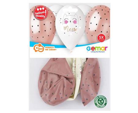 BALONY LATEKSOWE KOTEK 33 CM 5 SZT