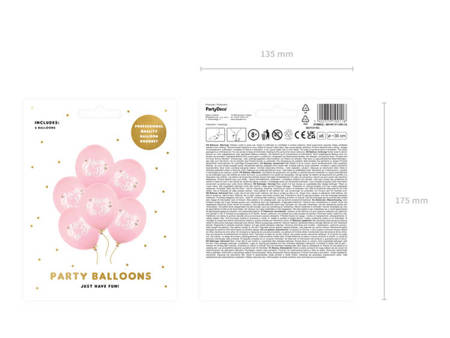 BALONY LATEKSOWE MOM TO BE RÓŻ 30 CM 6 SZT