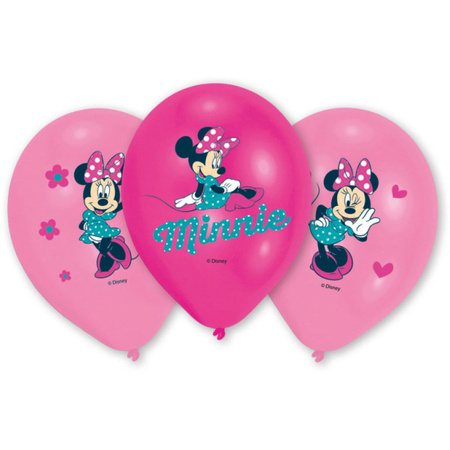 BALONY LATEKSOWE MYSZKA MINNIE 27,5 CM 6 SZT.