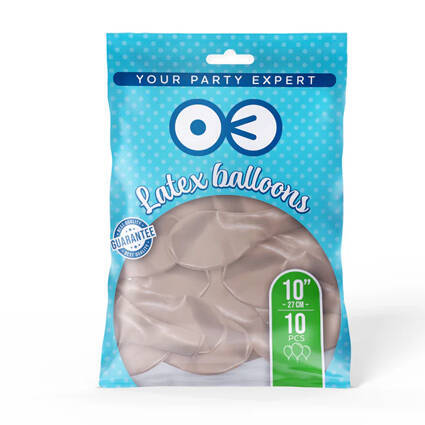 BALONY LATEKSOWE PASTELOWE LATTE 10 CALI 10 SZTUK