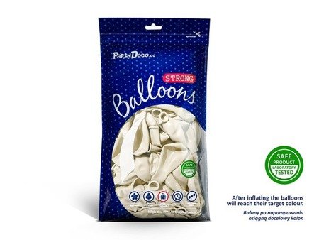 BALONY METALIC PURE WHITE 100SZT