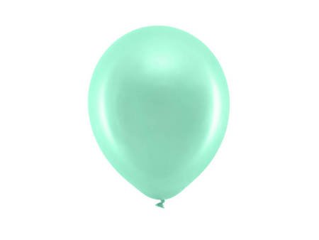 BALONY METALICZNY MIĘTOWY 23CM 10SZT