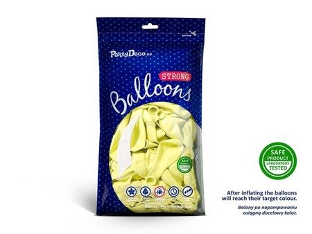 BALONY PASTEL LIGHT YELLOW ŻÓŁTY 30 CM 50 SZTUK