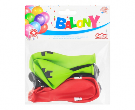 BALONY PIKSELE 30CM, 6 szt.