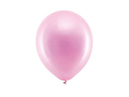 BALONY RAINBOW 23 CM METALIZOWANE RÓŻOWE 100 SZT