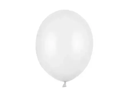 BALONY STRONG 30 CM METALIZOWANE JASNY BIAŁY 100 SZT