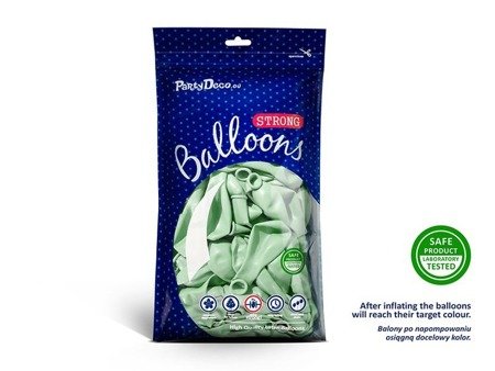 BALONY STRONG 30 CM PASTELOWE PISTACJOWE 50 SZT