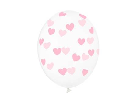 BALONY STRONG 30 CM PRZEZROCZYSTE SERDUSZKA 50 SZT