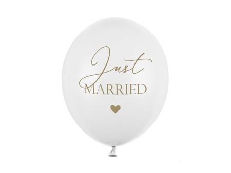 BALONY STRONG JUST MARRIED BIAŁE 30 CM 50 SZT