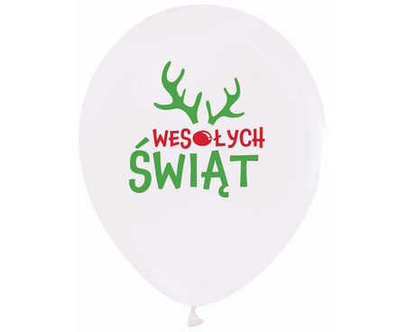 BALONY WESOŁYCH ŚWIĄT 30 CM RENIFER 