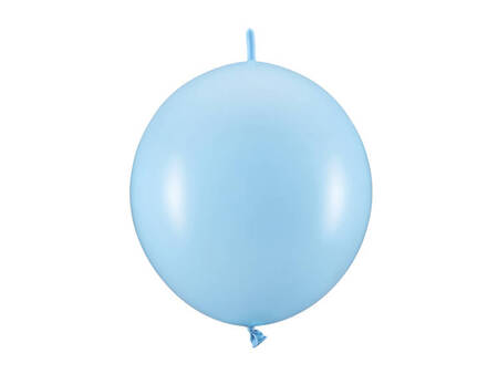 BALONY Z ŁĄCZNIKIEM 28CM PASTELOWY NIEBIESKI 20 SZT.