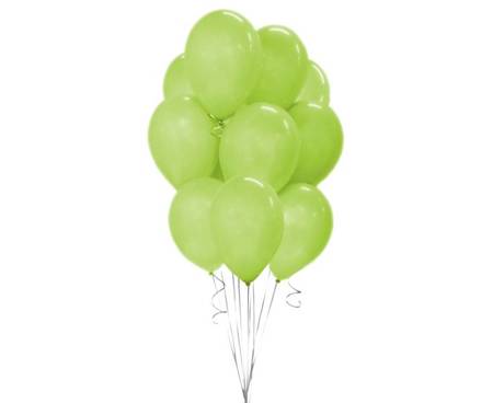 BALONY ZIELONE PISTACJOWE 25 CM 10 SZT