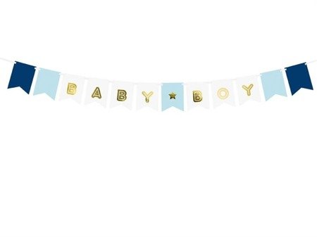 BANER BABY BOY 160 CM NIEBIESKI