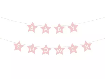 BANER BABY SHOWER JASNORÓŻOWY 290 CM