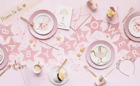 BANER BABY SHOWER JASNORÓŻOWY 290 CM