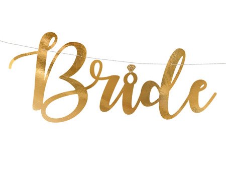 BANER BRIDE TO BE ZŁOTY