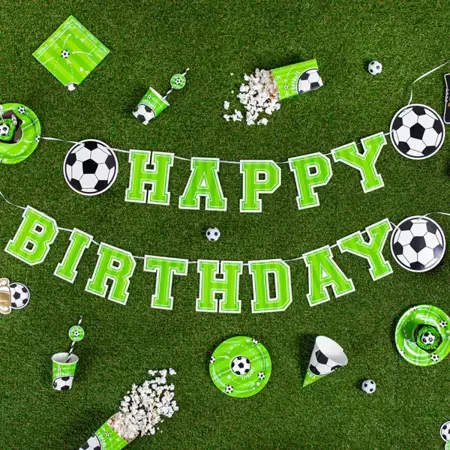 BANER HAPPY BIRTHDAY FOOTBALL 250 CM