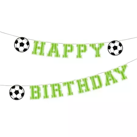 BANER HAPPY BIRTHDAY FOOTBALL 250 CM