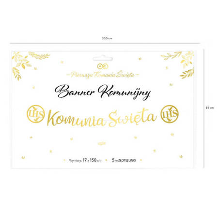 BANER KOMUNIJNY GIRLANDA KOMUNIA ŚWIĘTA 150 cm