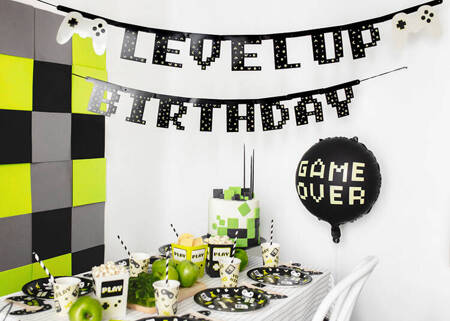 BANER LEVEL UP BIRTHDAY 2,5 M GAME GRACZ