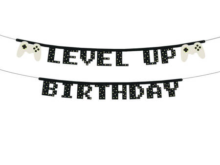 BANER LEVEL UP BIRTHDAY 2,5 M GAME GRACZ