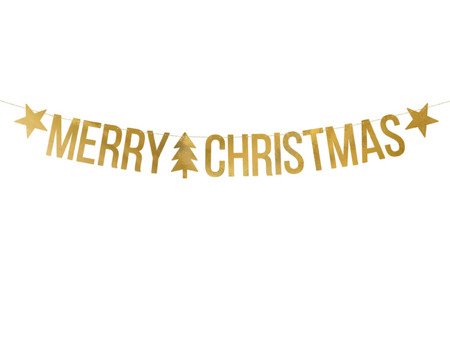 BANER MARRY CHRISTMAS ZŁOTY