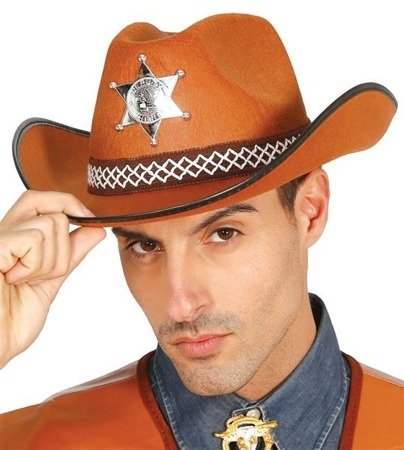 BROWN FELT SHERIFF HAT