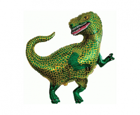 Balon foliowy 14cali zielony Tyranozaur dinozaur