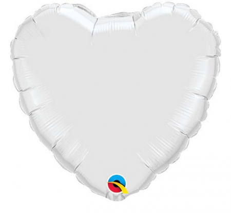 Balon foliowy 18 QL HRT Serce białe