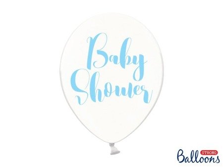 Balony 30cm, Baby Shower, Crystal Clear 50 szt.