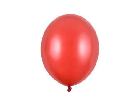 Balony Strong 27cm, Metallic Poppy Red 100 szt.