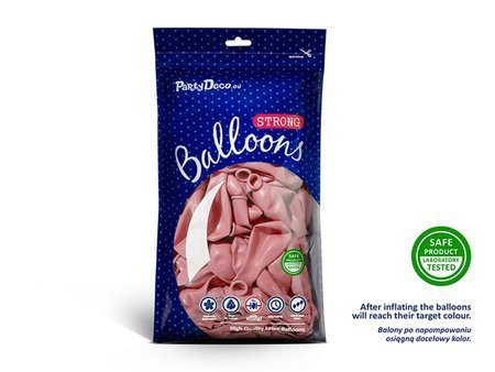 Balony Strong 27cm, Pastel Baby Pink 100 szt.