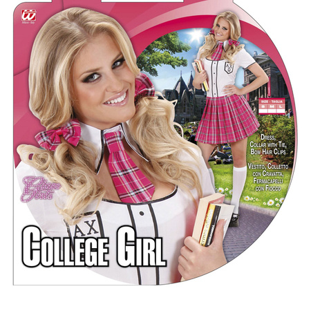 "COLLEGE GIRL" (dress, collar withtie, bow hair clips)