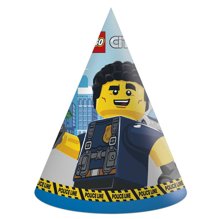 CZAPECZKI PAPIEROWE LEGO CITY 6 SZT.