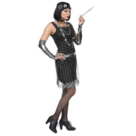 FLAPPER CZARNY OPASKA KWIATKI