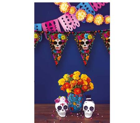 GIRLANDA PAPIEROWA LOS MUERTOS 3 M 20 X 30 CM