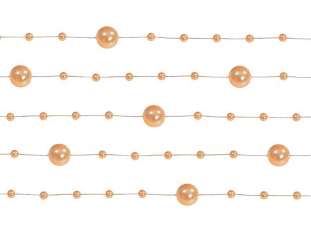 Girlandy perłowe, pomarańcz, 1,3m (1 op. / 5 szt.)