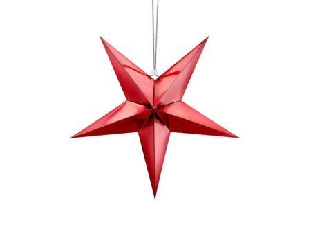 Gwiazda papierowa, 45cm, czerwony (1 karton / 50 szt.)