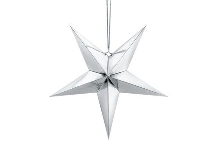 Gwiazda papierowa, 45cm, srebrny (1 karton / 50 szt.)