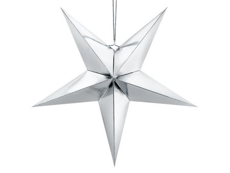 Gwiazda papierowa, 70cm, srebrny (1 karton / 50 szt.)