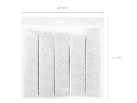 Jednorazowa maseczka higieniczna w kolorze białym, jednowarstwowa, rozmiar uniwersalny, 50 szt. (1 karton / 5 op.) (1 op. / 50 szt.)