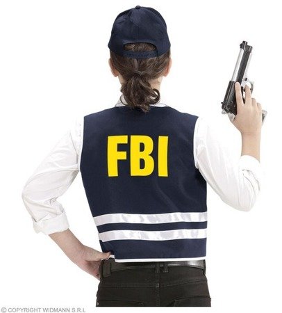 KAMIZELKA + CZAPKA AGENTA FBI