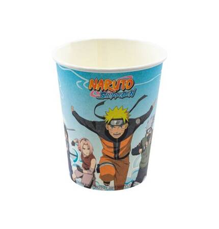 KUBECZKI PAPIEROWE NARUTO SHIPPUDEN MANGA LICENCJA 250ML 8 SZT.