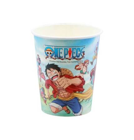 KUBECZKI PAPIEROWE ONE PIECE MANGA LICENCJA 250ML 8 SZT.