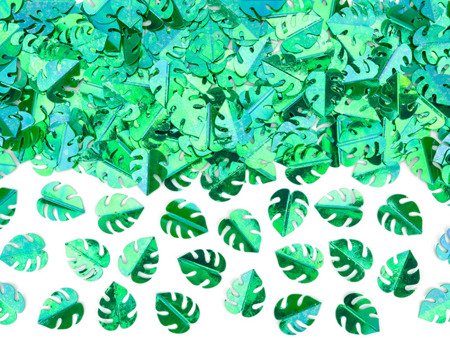 Konfetti metalizowane Liście, zielony, 15g (1 karton / 50 op.)